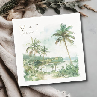 Destination Beach Wedding Reception  Serviette