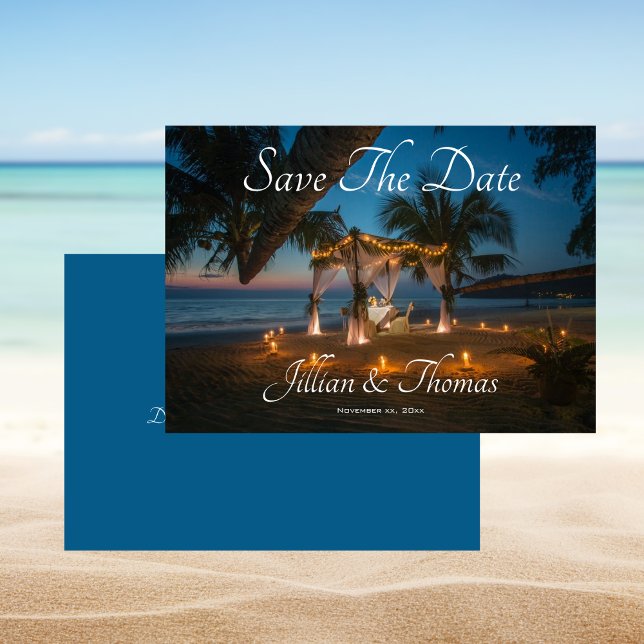 Destination Beach Wedding Save the Date Einladung (Destination Beach Wedding Save The Date Invitation)