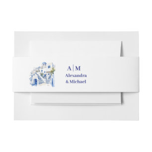 Destination Greece Santorini Wedding Einladungsbanderole