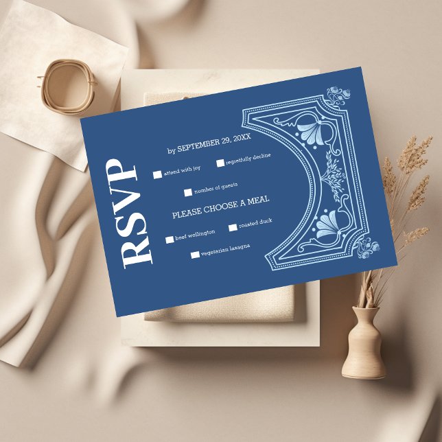 Destination Greece Santorini Wedding RSVP Karte (Von Creator hochgeladen)