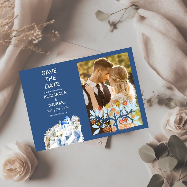 Destination Greece Santorini Wedding Save The Date (Von Creator hochgeladen)