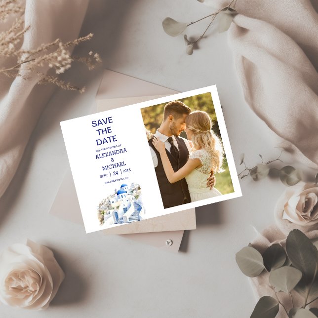 Destination Greece Santorini Wedding Save The Date (Von Creator hochgeladen)