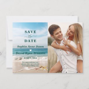 Destination Kauai Beach Starfish Foto Hochzeit Save The Date