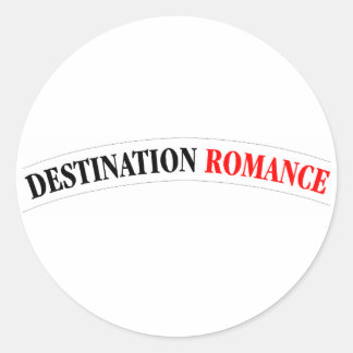 Destination Romance Runder Aufkleber