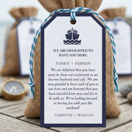 Destination Travel Boat Hochzeit danke Geschenkanhänger