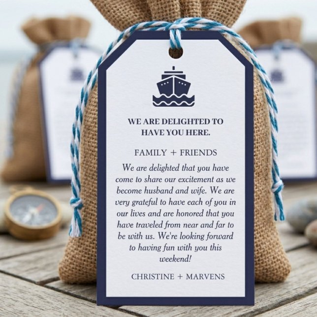 Destination Travel Boat Hochzeit danke Geschenkanhänger (Von Creator hochgeladen)