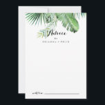 Destination Tropical Greenerenery Calligrafy Weddi Hinweiskarte<br><div class="desc">Dieses Ziel tropischen Grün Kalligrafie Hochzeitsratgeber ist ideal für eine einfache Hochzeit. Das Design besteht aus handbemalten Aquarellpalmen und Blätter aus Bananen, die in hübschen Bouquets angeordnet sind. Diese Karten sind ideal für Hochzeiten, Brautparty, Babydusche, Graduiertenfest u.v.m. Personalisieren Sie die Karten mit den Namen der Braut und Bräutigam, den Eltern,...</div>