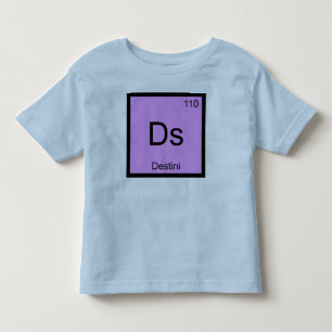 Destini Name Chemie Element Periodensystem Kleinkind T-shirt