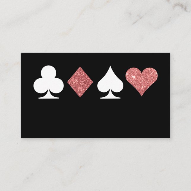 Destiny Las Vegas Glittered Rose Gold Platzkarte (Vorderseite)