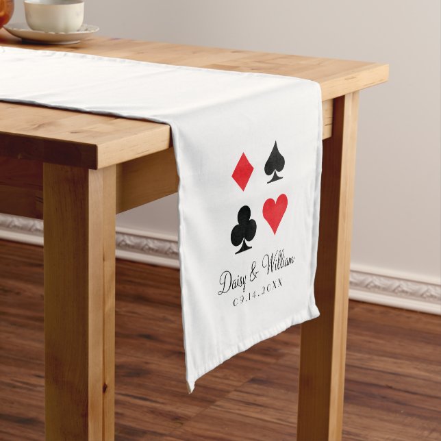 Destiny Las Vegas Red White Empfang Table Runner Großer Tischläufer (Beispiel)
