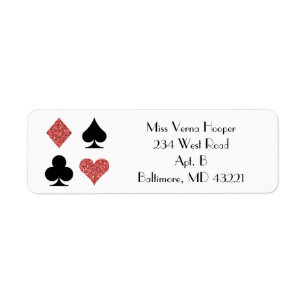 Destiny Las Vegas Wedding Rose Gold Glitzer Label