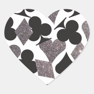 Destiny LasVegas Heart Sticker Imitate Silver Glit