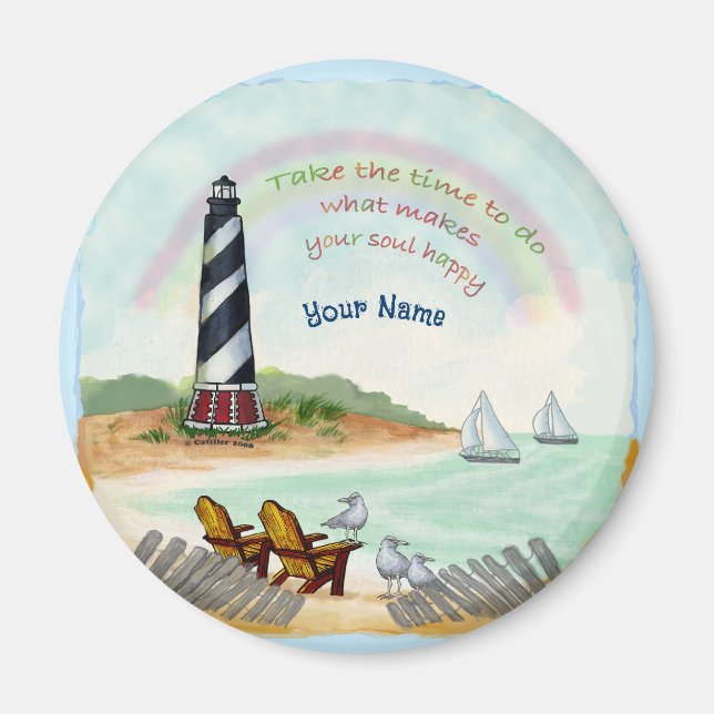 Destiny Lighthouse Round Magnet (Vorne)