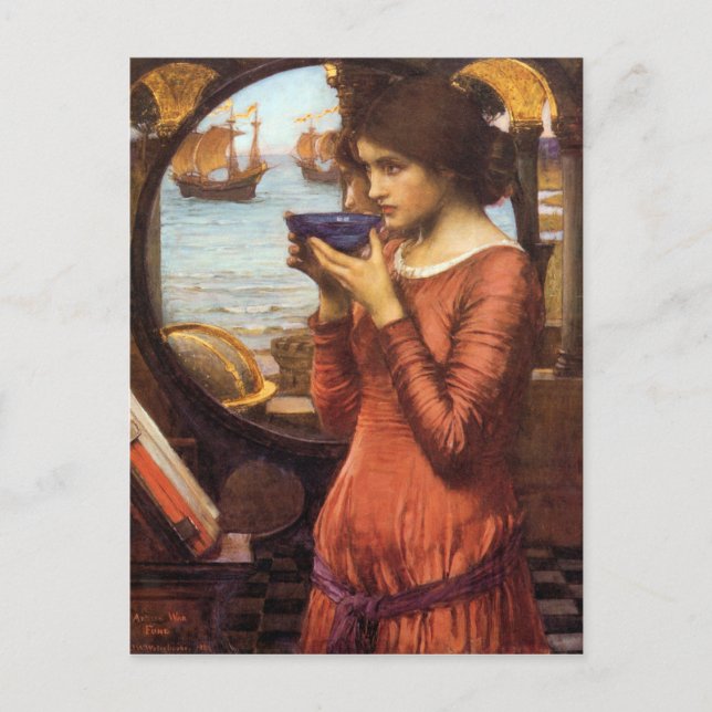 Destiny Pre-Raphaelite Postcard by J W Waterhouse Postkarte (Vorderseite)