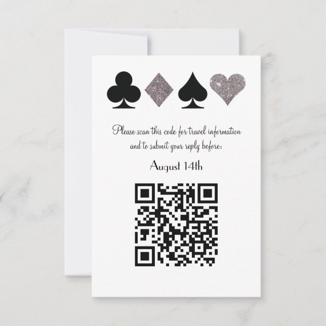Destiny Silver Las Vegas Wedding QR Code Antwort (Vorderseite)