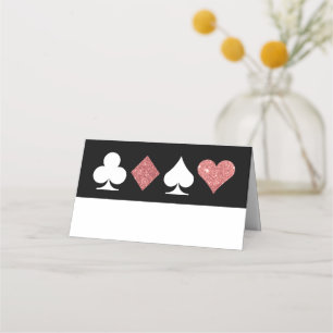 Destiny Vegas Glittered Rose Gold Blank Platzkarte