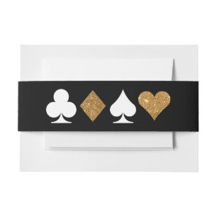 Destiny Vegas Invite Imitate Gold Glitzer Bellyban Einladungsbanderole