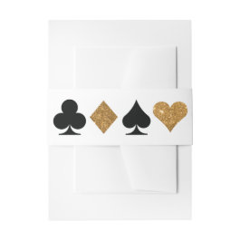 Destiny Vegas Invite Imitate Gold Glitzer Bellyban Einladungsbanderole