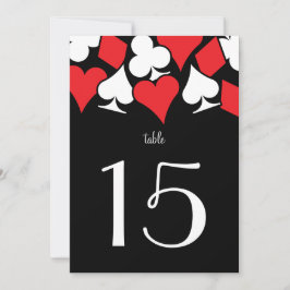 Destiny Vegas Wedding Reception Red Tischnummer