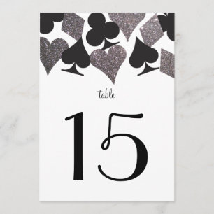 Destiny Vegas Wedding Reception Tischnummer Card