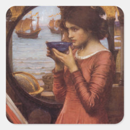 Destiny von John William Waterhouse Quadratischer Aufkleber