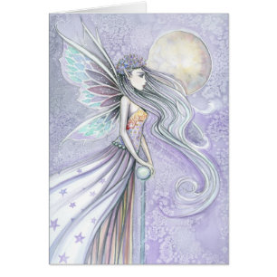 Destiny's Moon Beutiful Fairy Blank Card