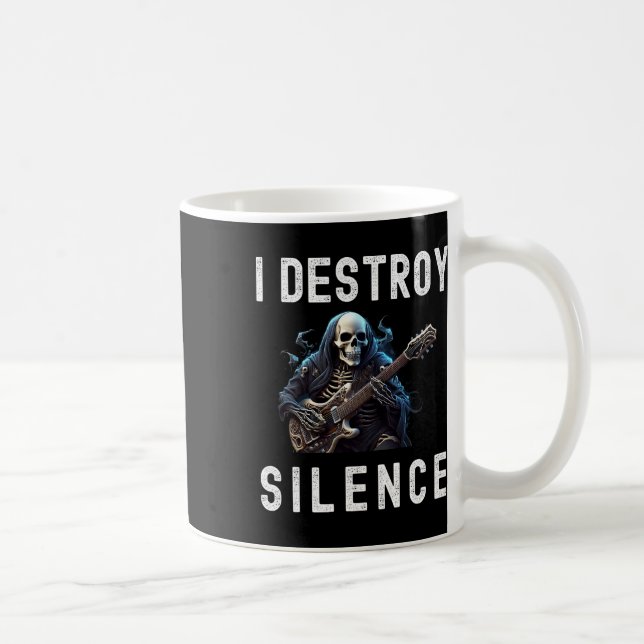 Destroy Silence Ghost Guitar Funny Guitar Kaffeetasse (Rechts)