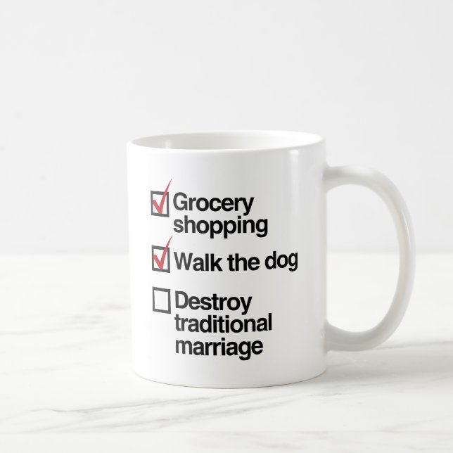 DESTROY TRADITIONAL MARRIAGE.pnng Tasse (Rechts)