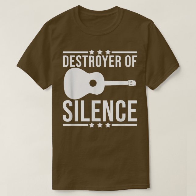 Destroyer Of Silence Guitar Saying Quote Guitarist T-Shirt (Design vorne)