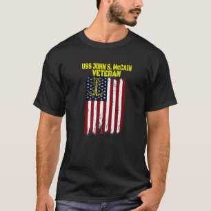 Destroyer USS John S. Mccain DDG-56 Veteran's Day T-Shirt