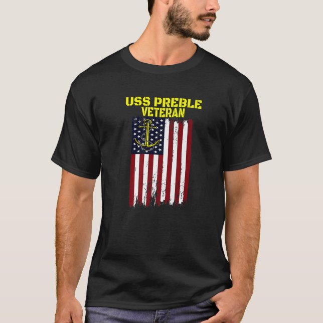Destroyer USS Preble DLG-15 Veteran's Day Veteran T-Shirt (Vorderseite)