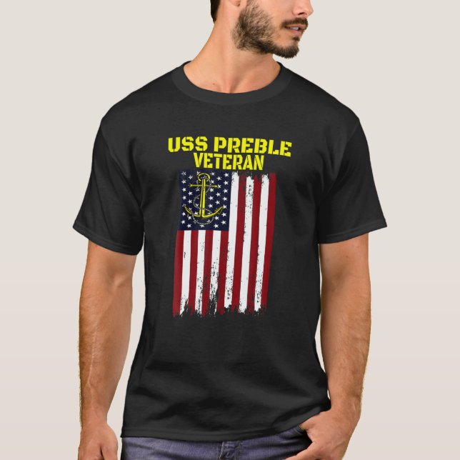 Destroyer USS Preble DLG-15 Veteran's Day Veteran T-Shirt (Vorderseite)