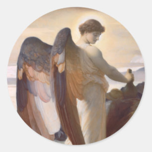 Detail Angel, Elija in der Wildnis Runder Aufkleber