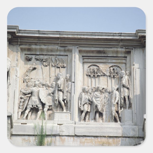 Detail aus dem Arch Constantine Quadratischer Aufkleber (Vorderseite)