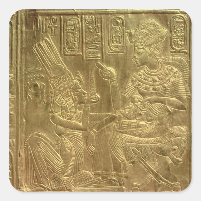 Detail aus dem Goldenen Schrein Quadratischer Aufkleber (Vorderseite)