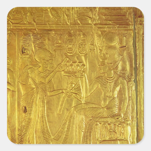 Detail aus dem Goldenen Schrein Quadratischer Aufkleber (Vorderseite)