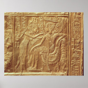 Detail aus dem kleinen Schrein von Tutankhamun Poster