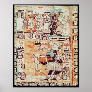 Detail aus einem Maya-Codex Poster