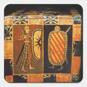 Detail aus einer Hochzeitskiste Quadratischer Aufkleber