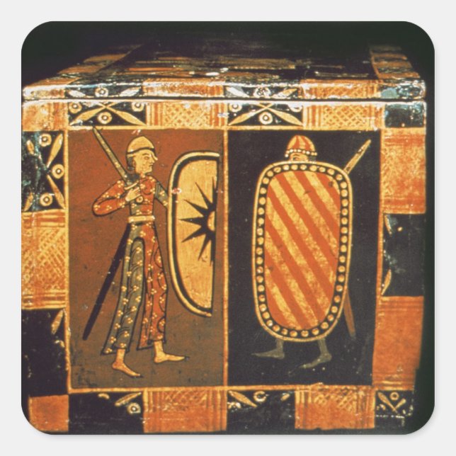 Detail aus einer Hochzeitskiste Quadratischer Aufkleber (Vorderseite)