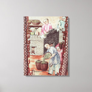 Detail aus einer Vase, die Trockentee darstellt Leinwanddruck