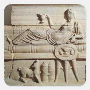 Detail aus Sarkophagen Quadratischer Aufkleber