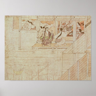 Detail aus Shigisan Engi Emaki, Kamakura Periode Poster