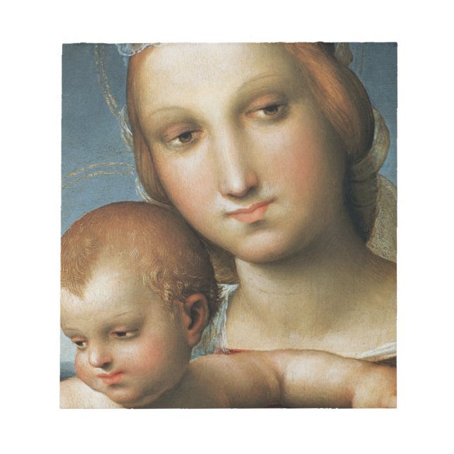 Detail aus<Virgin and Child>Rapha zugewiesen Notizblock (Vorderseite)