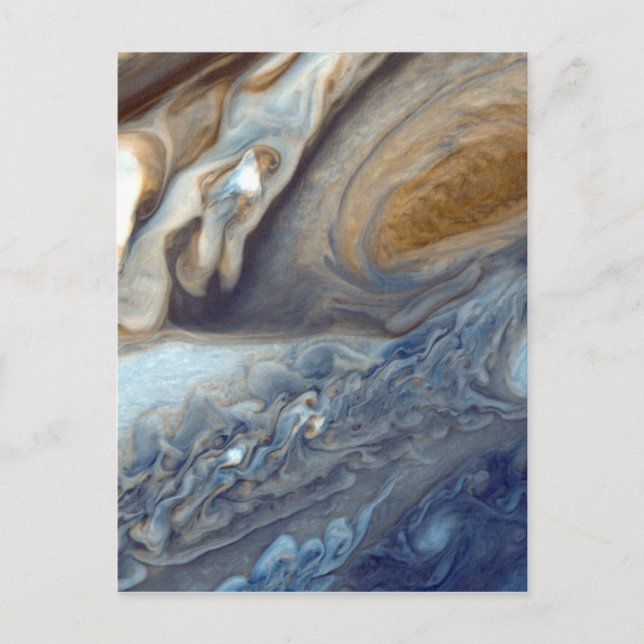Detail der Atmosphäre von Jupiter Großer Roter Fle Postkarte (Vorderseite)
