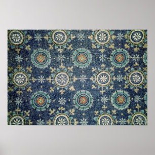 Detail der Blumendekoration aus dem Gewölbe Poster