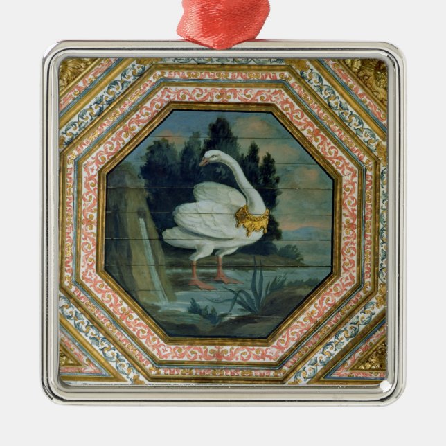 Detail der Deckendekoration im Salon Ornament Aus Metall (Vorne)