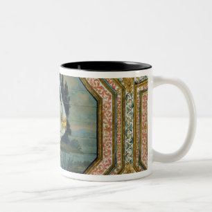 Detail der Deckendekoration im Salon Zweifarbige Tasse