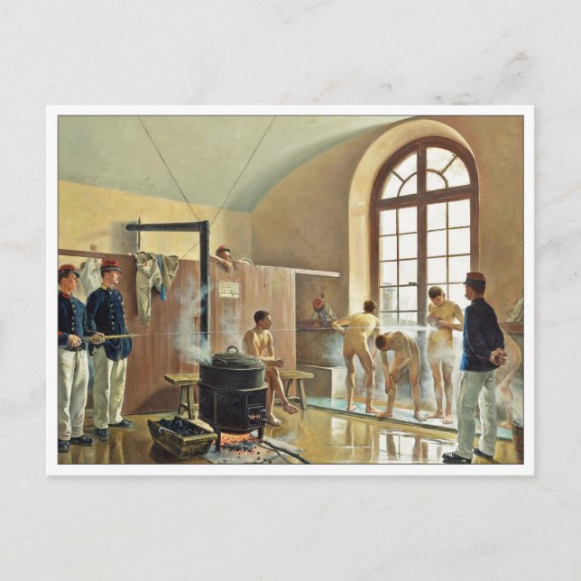 Detail der Duschen im Regiment von Eugene Chaper Postkarte (Vorderseite)