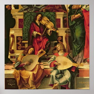 Detail der Engelmusiker Poster